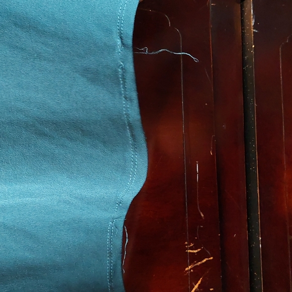 Black and dark teal blouse, L, with black lace details - Picture 4 of 4